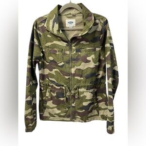 Old‎ Navy Camo Twill Field Jacket women’s size small 100% cotton